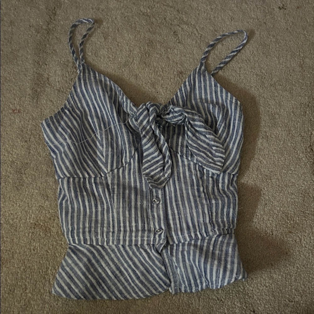 Japna Blue and White Striped Camisole